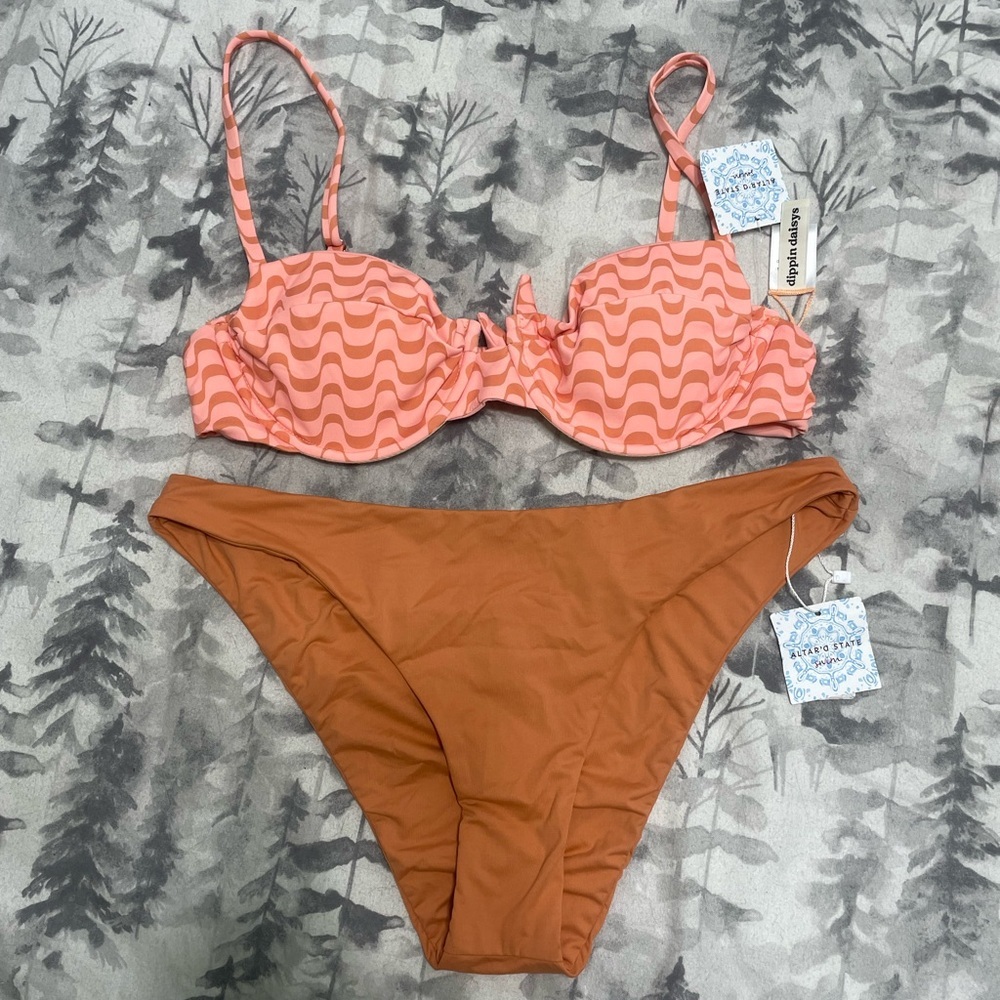 Dippin' Daisy's Gigi Underwire Swim Top and Bottoms Size Large